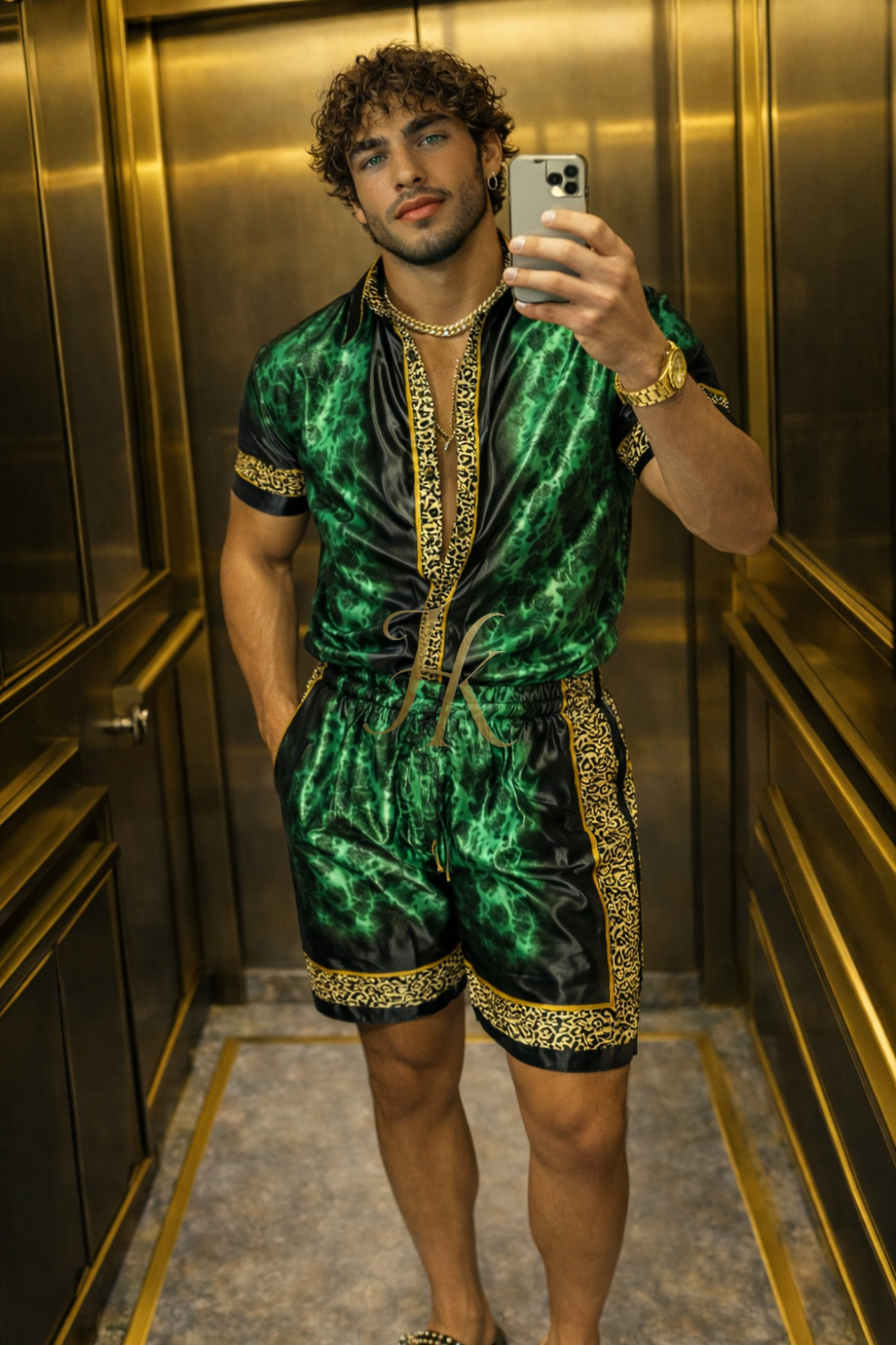 Imperial Chain Silk Set | Luxury Satin Silk Men’s Outfit – Limited Edition