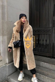 Luxury Teddy genuine wool sheepskin Luxury Coat - Stay Warm and Stylish in this Ethically Produced Fur Coat couple goals - kayibstrore