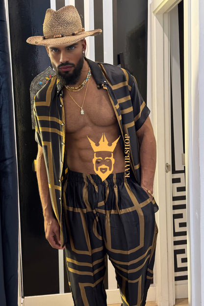 Men's Silk Summer Set outfits : Luxury menswear - kayibstrore
