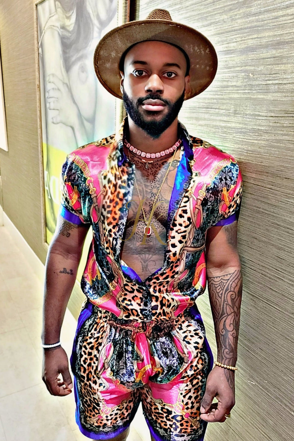 Barocco Silk Set Shirt+ Short