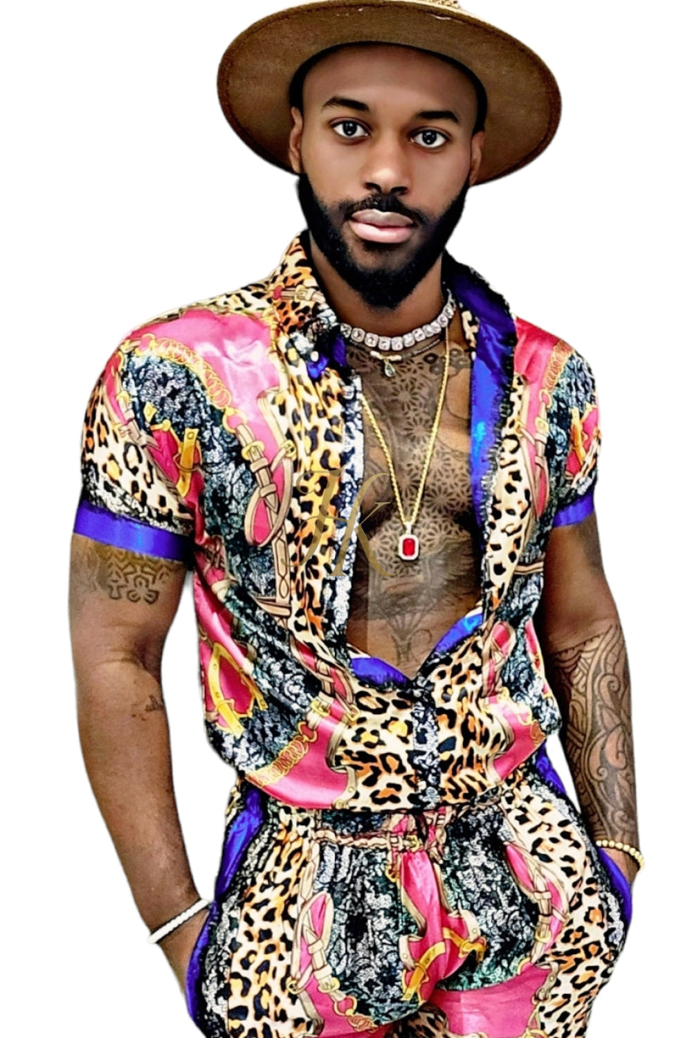 Barocco Silk Set Shirt+ Short