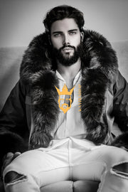 The Ultimate Men's Black Fox Fur Parka: Luxurious Style and Versatility - kayibstrore