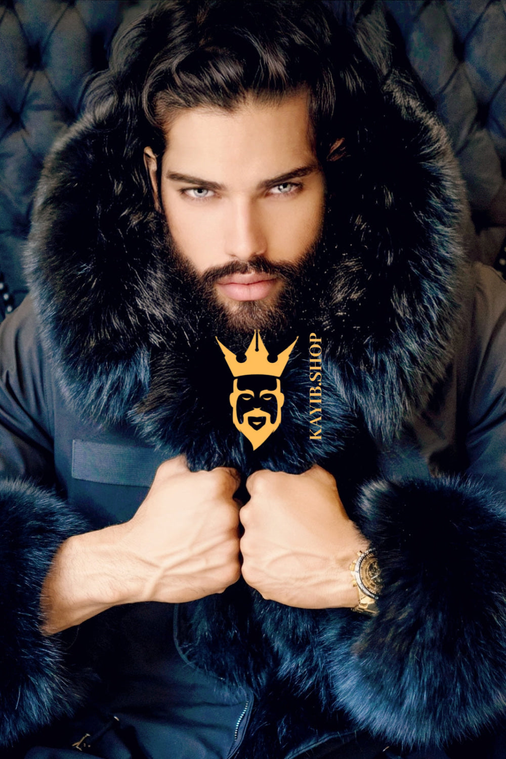 The Ultimate Men's Black Fox Fur Parka: Luxurious Style and Versatility - kayibstrore