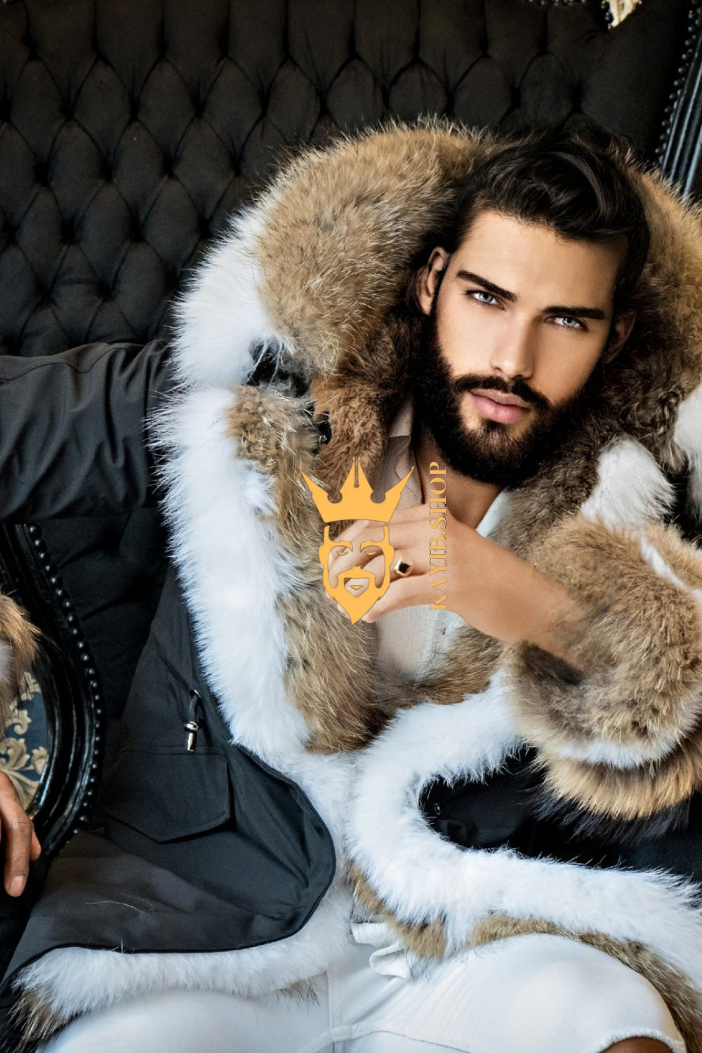 The Ultimate Men's Black Fox Fur Parka: Unleash Your Winter Style - kayibstrore
