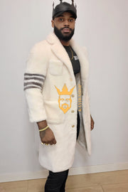 Elevate Winter Style: Fuzzy Fleece Lapel Long Cardigan Coat for Men - kayibstrore