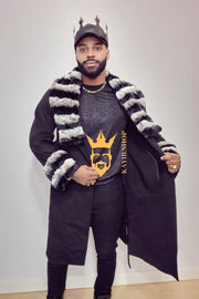 Handmade Premium Cashmere & 100% wool Real Fur Coats: Men's & Women's cashmere Jackets with Rex Rabbit Fur Collar |  100% Cashmere Winter Elegance" - kayibstrore
