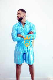 Luxury Silk Shirt Set - Handmade Men's Fashion - kayibstrore