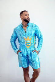 Luxury Silk Shirt Set - Handmade Men's Fashion - kayibstrore