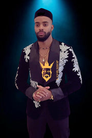 Best Handmade Custom velvet blazer Men's Suit with Sheer Velvet Lapel - Elevate Formal Style | KAYIB - kayibstrore