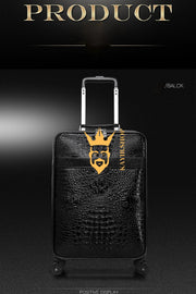 Premium Genuine Leather Crocodile Pattern Travel Luggage Set | Durable Trolley Suitcase & Handbag Backpack | Luxury First-Layer Cowhide | Spacious & Stylish - kayibstrore