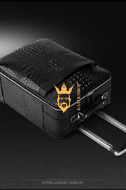 Premium Genuine Leather Crocodile Pattern Travel Luggage Set | Durable Trolley Suitcase & Handbag Backpack | Luxury First-Layer Cowhide | Spacious & Stylish - kayibstrore