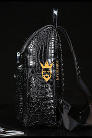 Premium Genuine Leather Crocodile Pattern Travel Luggage Set | Durable Trolley Suitcase & Handbag Backpack | Luxury First-Layer Cowhide | Spacious & Stylish - kayibstrore