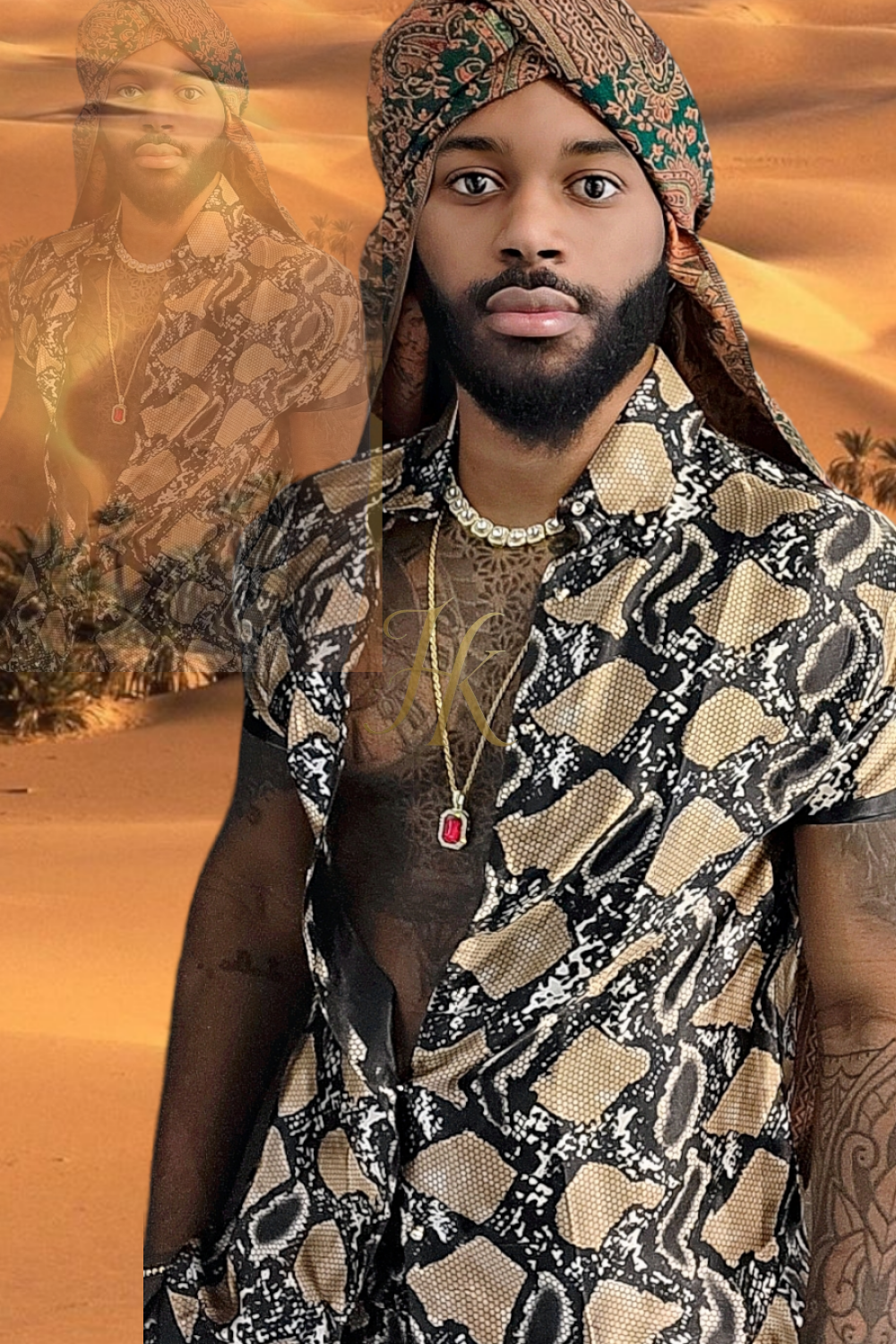Mens Satin Silk Set 2Pcs