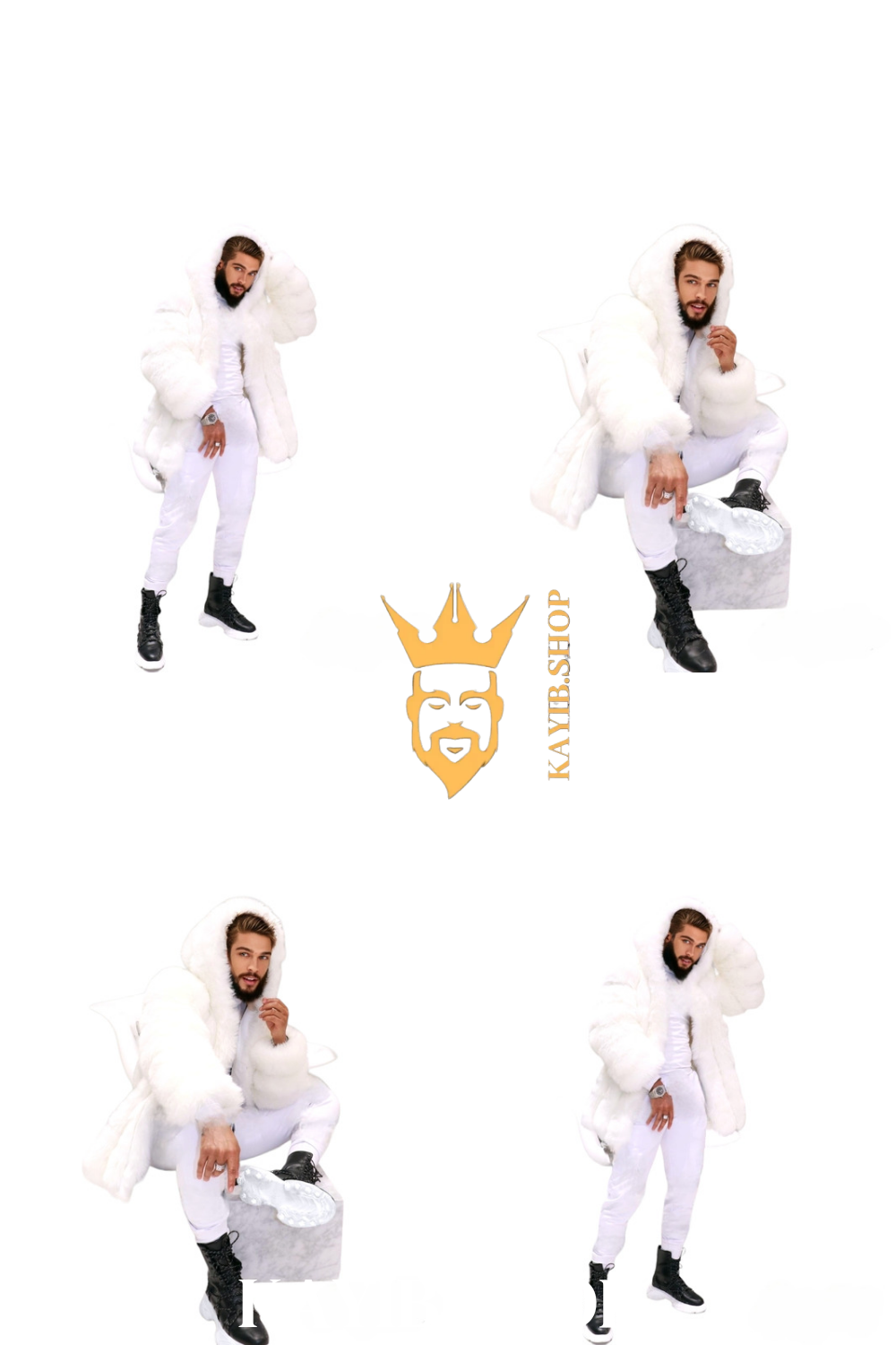 Luxury white Rabbit Fur Car Coat for women and mens- Stay Warm and Stylish this Fall - Genuine Softness Guaranteed - kayibstrore