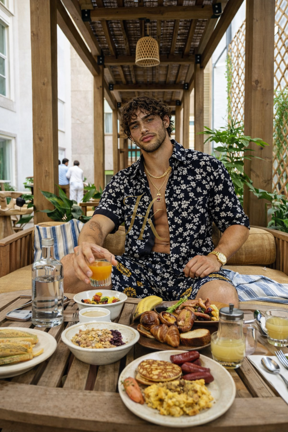 Premium Fashion Spring/Summer Men's Lace Two-Piece Clothing - kayibstrore