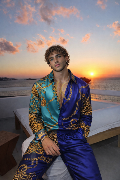 Premium Satin Silk Shirt & Wide-Leg Pants – Limited Edition