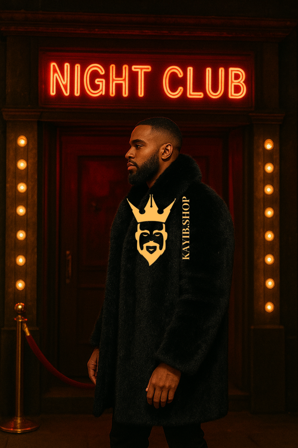 Luxury Black Fox Fur Coat – Timeless Statement Piece