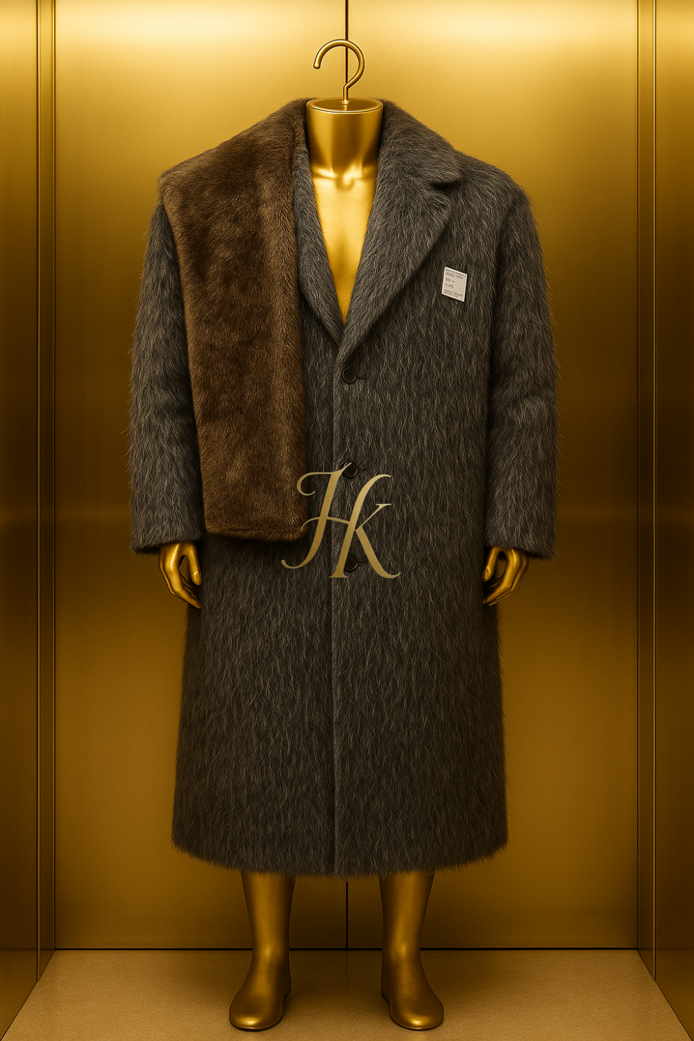 <transcy>Parka impermeable para hombre, chaqueta de invierno, nueva moda, abrigo largo de piel de conejo, Parkas para hombre, prendas de vestir exteriores de piel de zorro natural, ropa de calle</transcy>