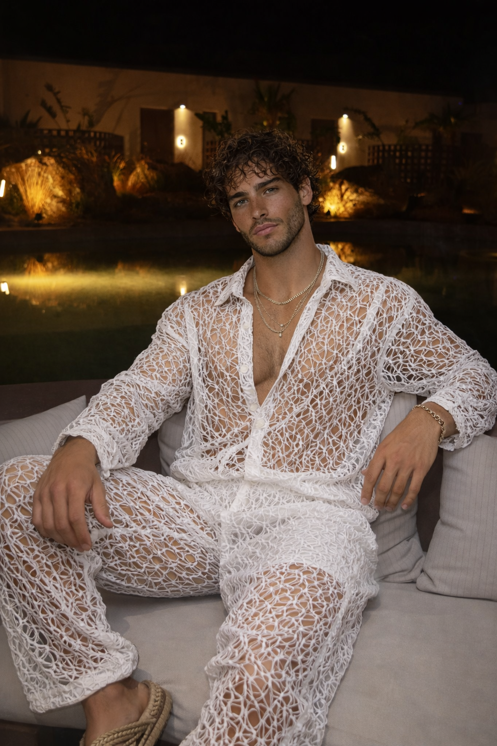 Lace Set – Luxury Embroidered Two-Piece for Men