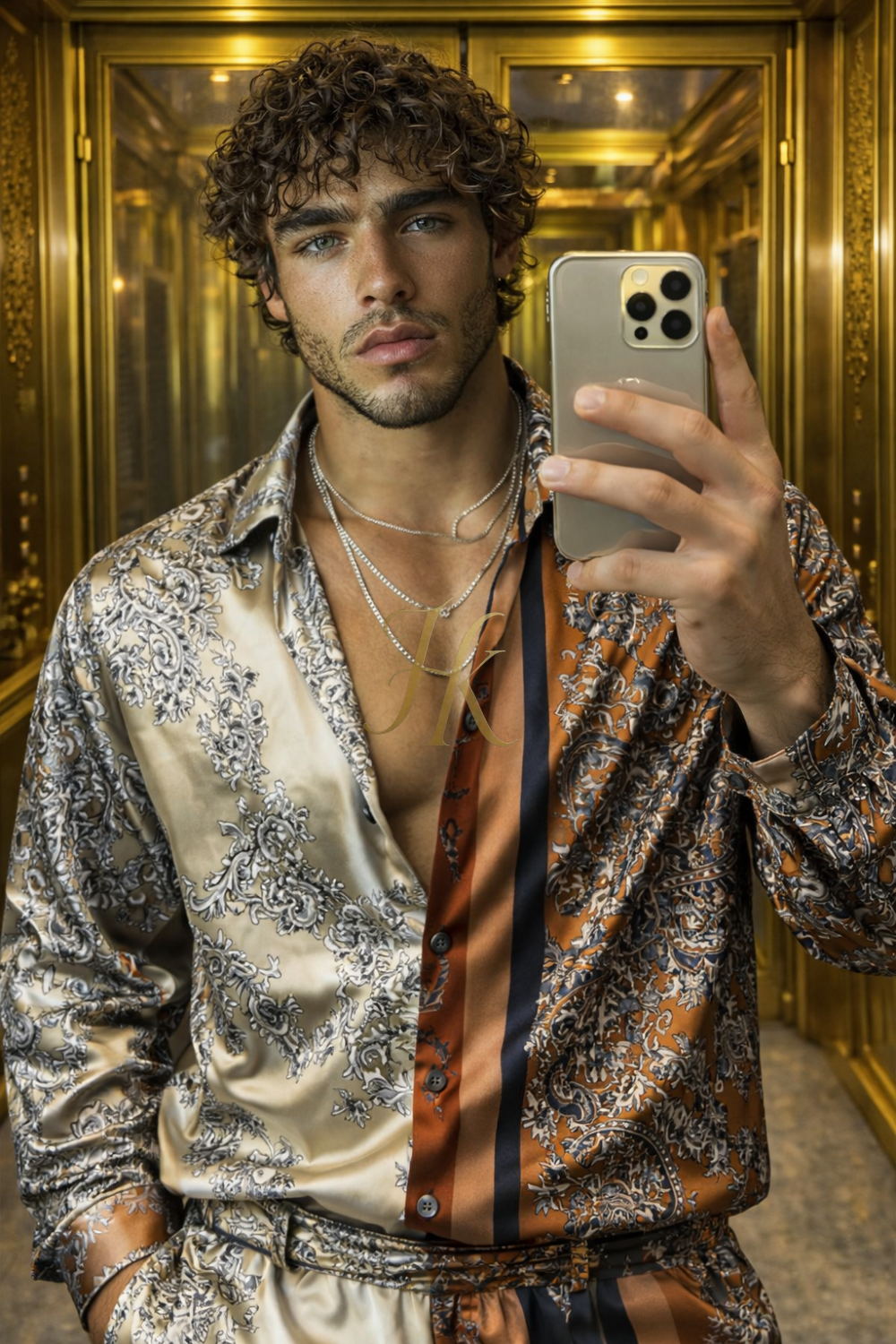 Men’s Couture Silk Statement Set – Shirt & Pants - kayibstrore