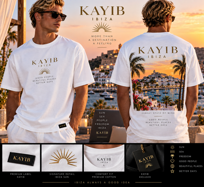 KAYIB IBIZA — ESSENTIAL PREMIUM T-SHIRT  White