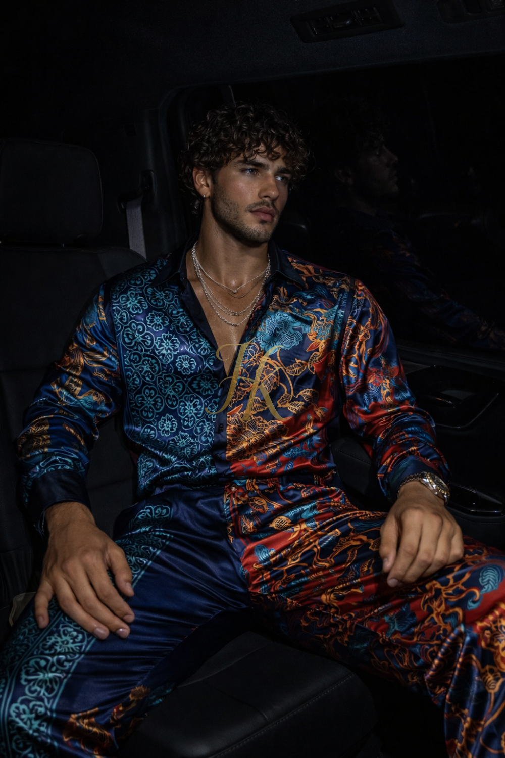 Silk Outfit – Luxury Shirt with Wide-Leg Pants - kayibstrore