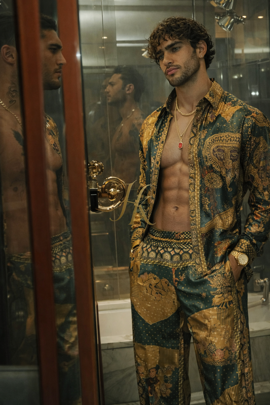 Exclusive Silk Satin Set – Statement Luxury Wear