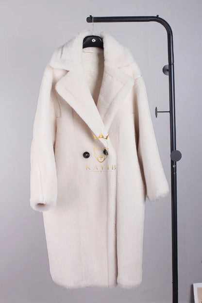 Luxury Teddy genuine wool sheepskin Luxury Coat - Stay Warm and Stylish in this Ethically Produced Fur Coat couple goals - kayibstrore