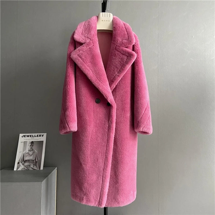 Luxury Teddy genuine wool sheepskin Luxury Coat - Stay Warm and Stylish ...