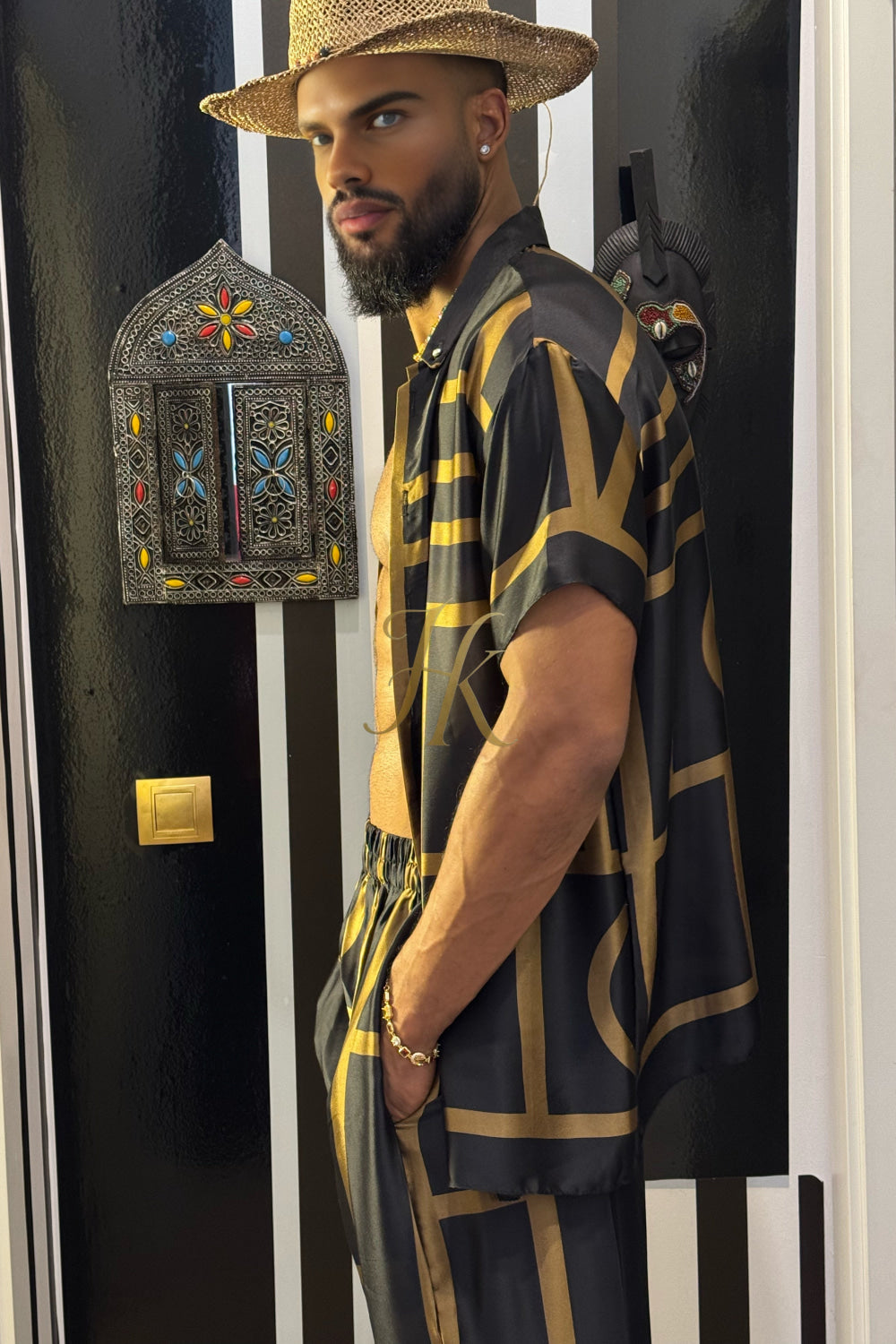Women’s & Men’s Pure Dense Silk Set – Luxury Shirt and Pants | Handmade Elegance