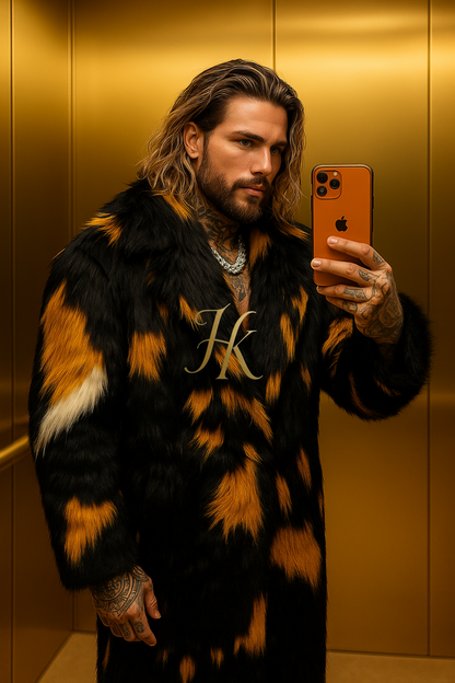 <transcy>Parka impermeable para hombre, chaqueta de invierno, nueva moda, abrigo largo de piel de conejo, Parkas para hombre, prendas de vestir exteriores de piel de zorro natural, ropa de calle</transcy>