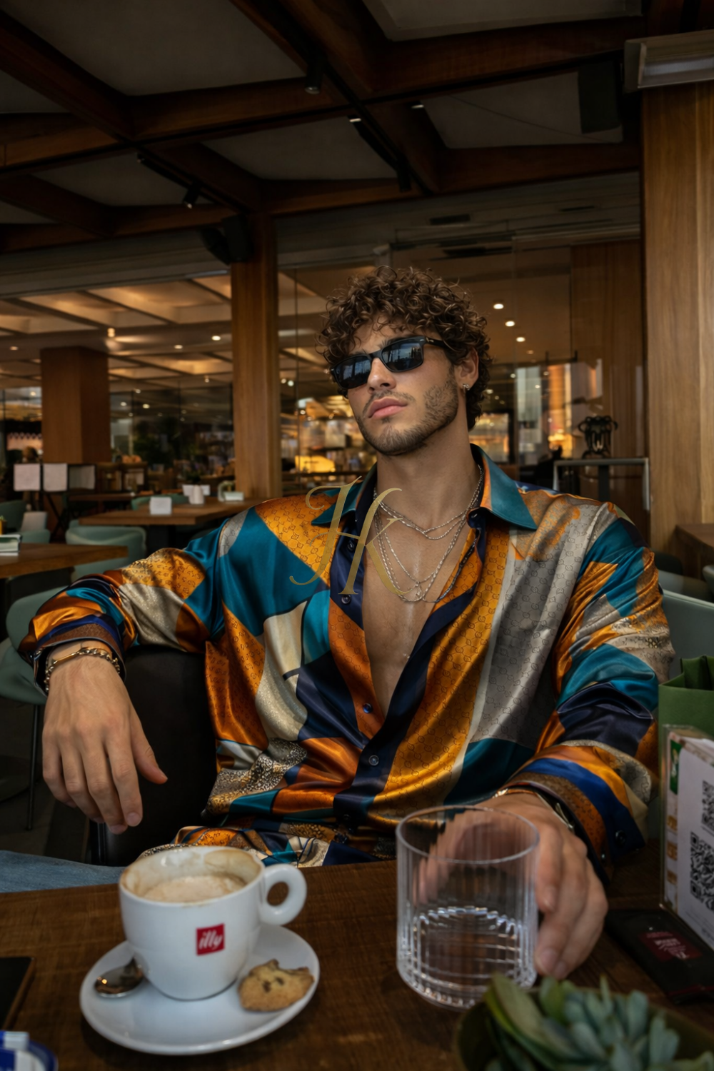 Premium Eclipse Silk Set – Men’s Luxury Statement Shirt & Pants (Copy)