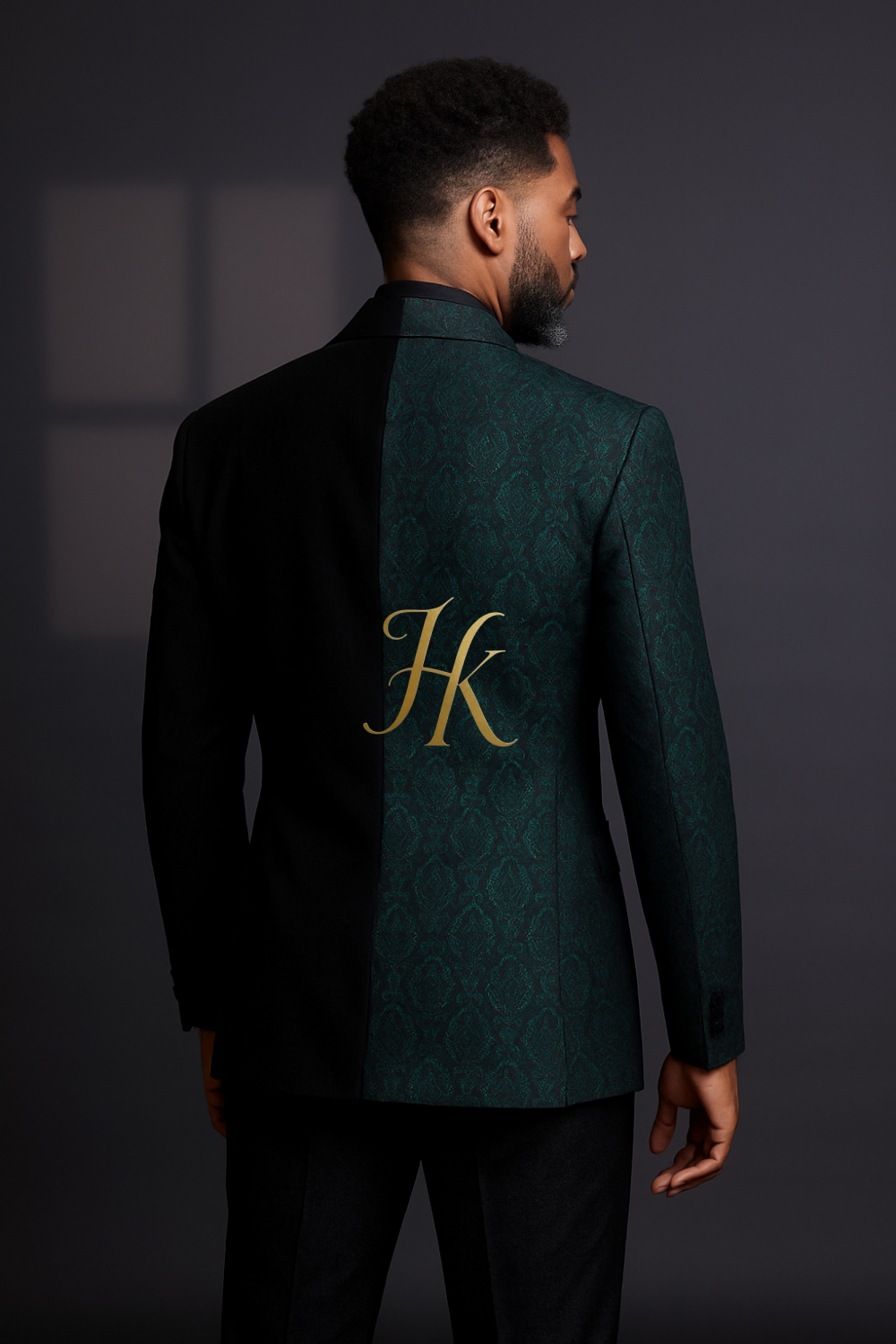 Elegant Jacquard Men’s Suit – 2 Piece Double-Breasted Slim Fit Tuxedo for Wedding & Formal Events