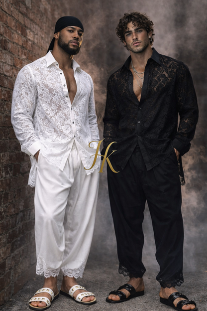 Men’s Premium Elegant Lace & Cotton Set