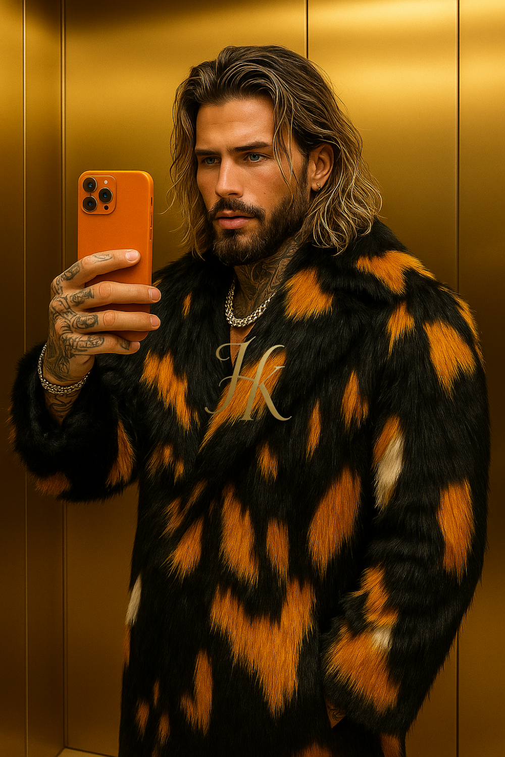 <transcy>Parka impermeable para hombre, chaqueta de invierno, nueva moda, abrigo largo de piel de conejo, Parkas para hombre, prendas de vestir exteriores de piel de zorro natural, ropa de calle</transcy>