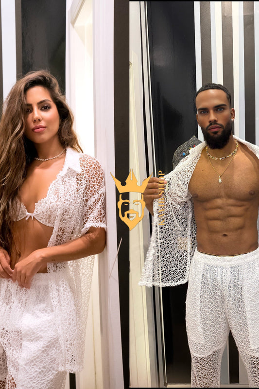 Silk Couple Outfit – Chic Matching Set for Trendy Couples - kayibstrore