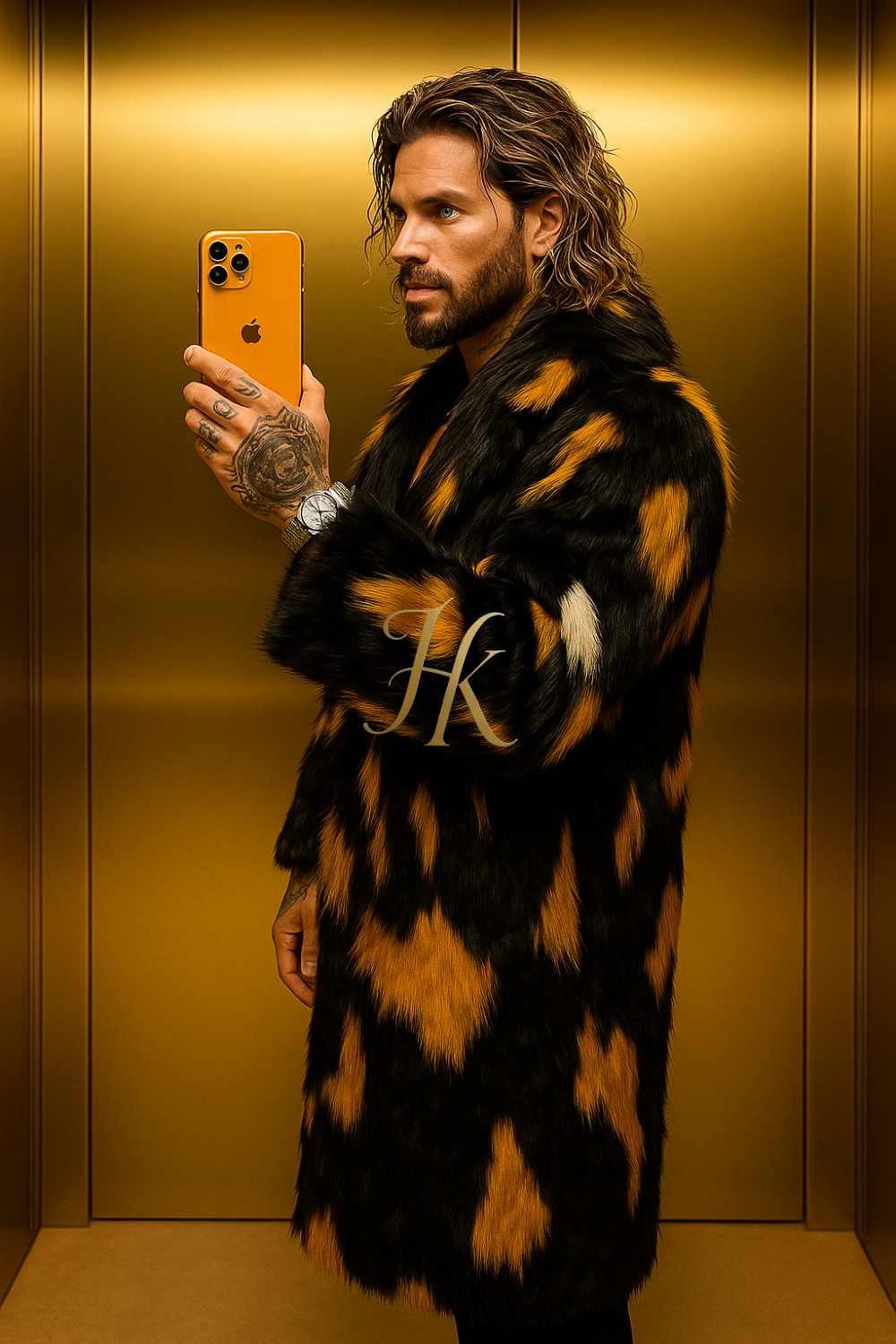 <transcy>Parka impermeable para hombre, chaqueta de invierno, nueva moda, abrigo largo de piel de conejo, Parkas para hombre, prendas de vestir exteriores de piel de zorro natural, ropa de calle</transcy>