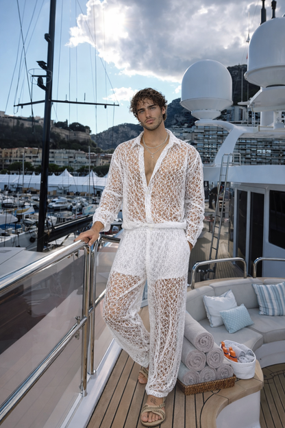 Lace Set – Luxury Embroidered Two-Piece for Men
