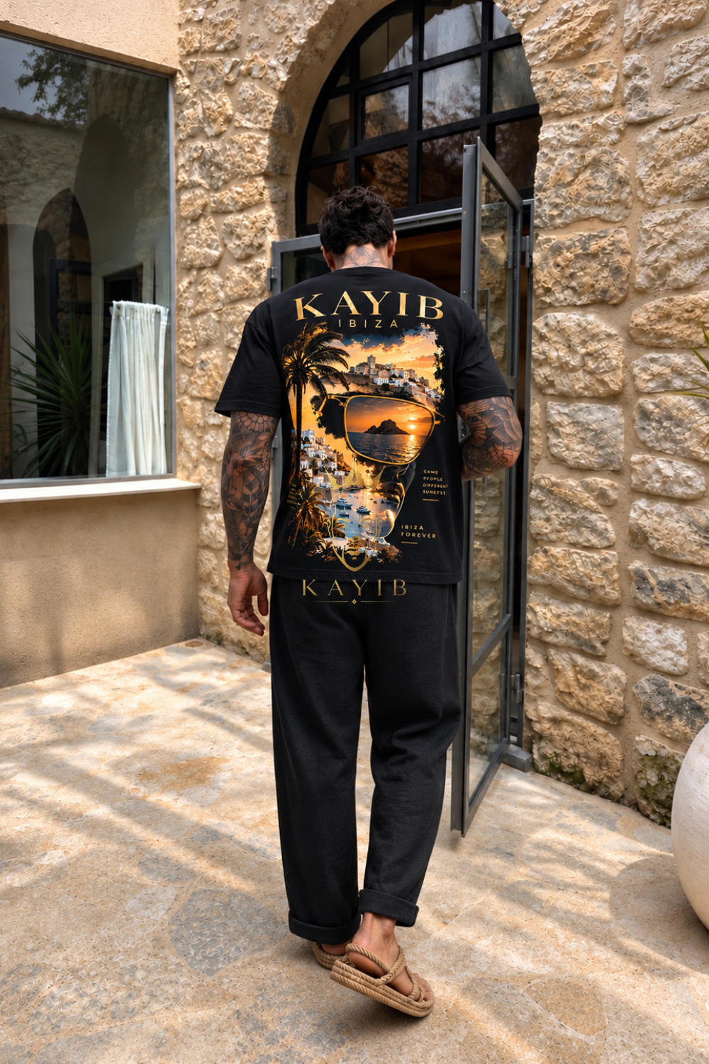KAYIB IBIZA — ESSENTIAL PREMIUM T-SHIRT  Black