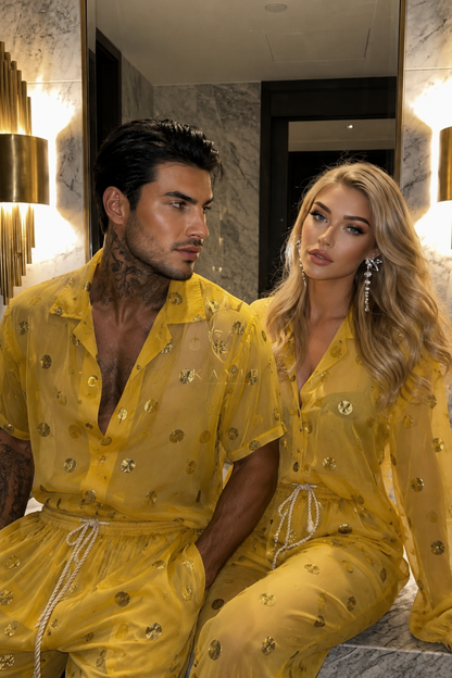 Premium Golden Mirage Embroidered Resort Set