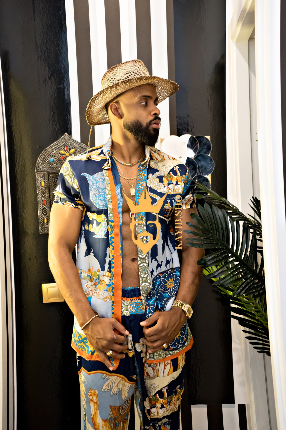 Luxury Men's Silk Summer Set outfits