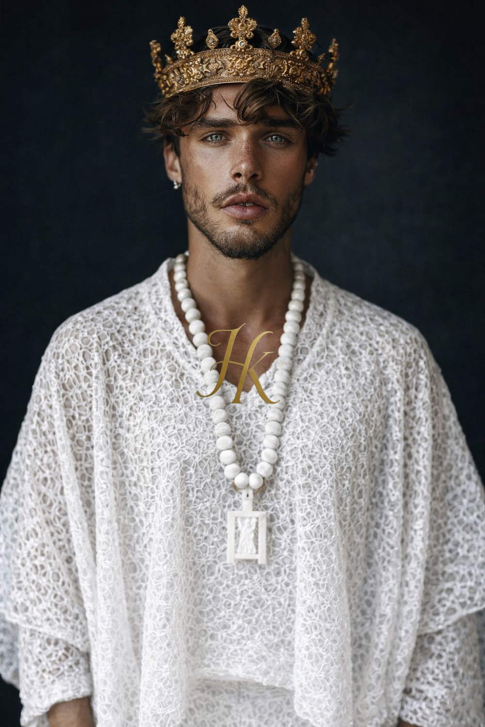 Men’s Luxury Lace Set – Long Sleeve Lace Top & Tailored Pants