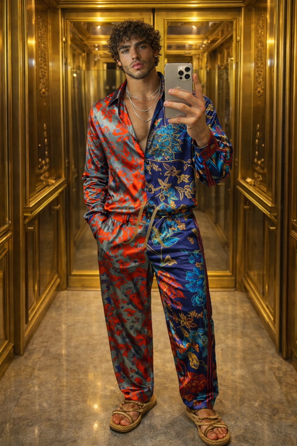 Imperial Silk Statement Set – Men’s Luxury Shirt & Pants Ensemble - kayibstrore