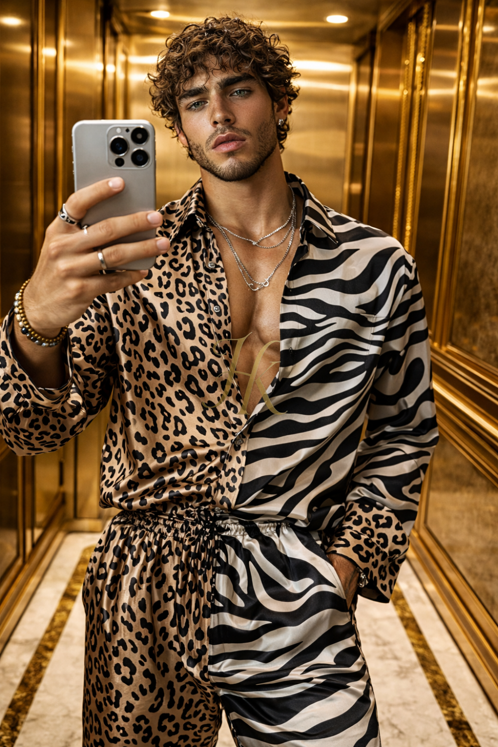 Velvet Eclipse Silk Set – Men’s Luxury Statement Shirt & Pants - kayibstrore