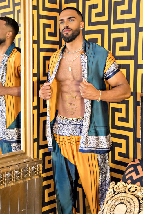 Men's party Luxury Silk Dress Set Outfit - Elevate Your Style Game with ...