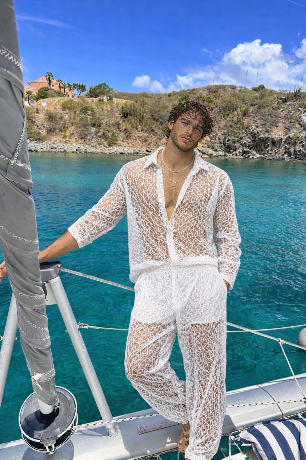 Lace Set – Luxury Embroidered Two-Piece for Men