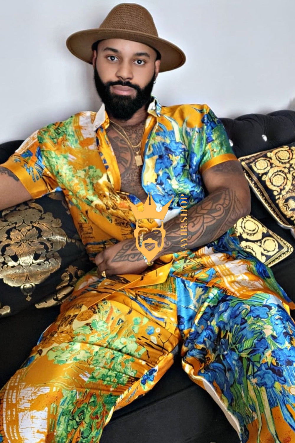 Ultimate Luxury Men's Rave Wear: Silk Set for Unmatched Style and Comfort