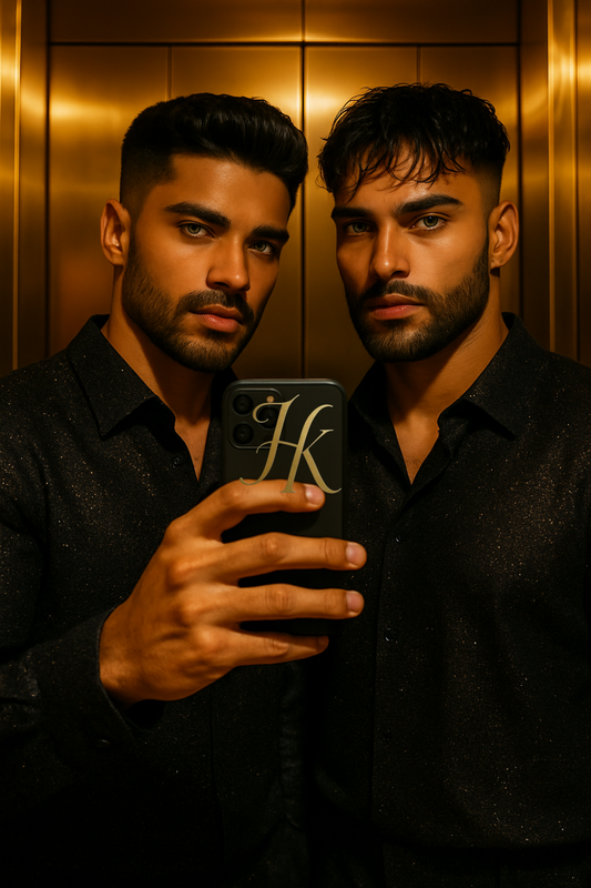 Conjunto de vestido de seda de lujo para hombre rojo
