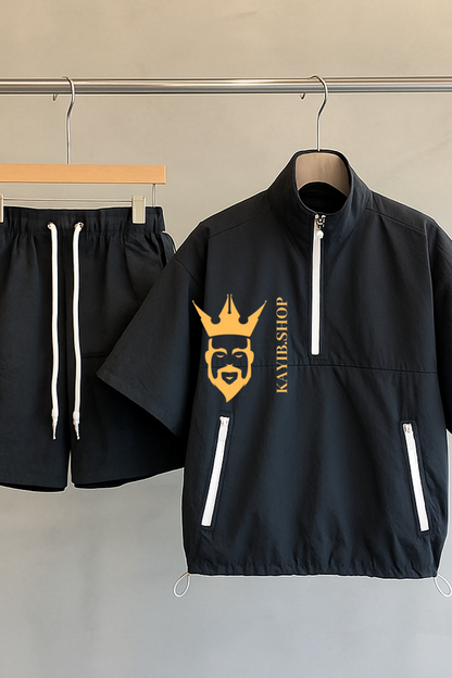 Men’s Casual Summer Tracksuit – 2PCS Short Sleeve Top & Shorts Set