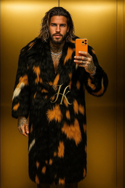 <transcy>Parka impermeable para hombre, chaqueta de invierno, nueva moda, abrigo largo de piel de conejo, Parkas para hombre, prendas de vestir exteriores de piel de zorro natural, ropa de calle</transcy>